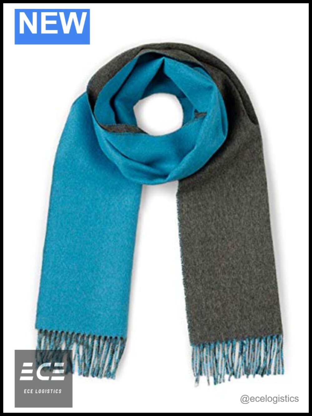 100% Baby Alpaca Wool Double Sided Reversible Scarf Cold Weather Wrap